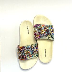 Steve Madden Multicolor Floral Slide Sandals